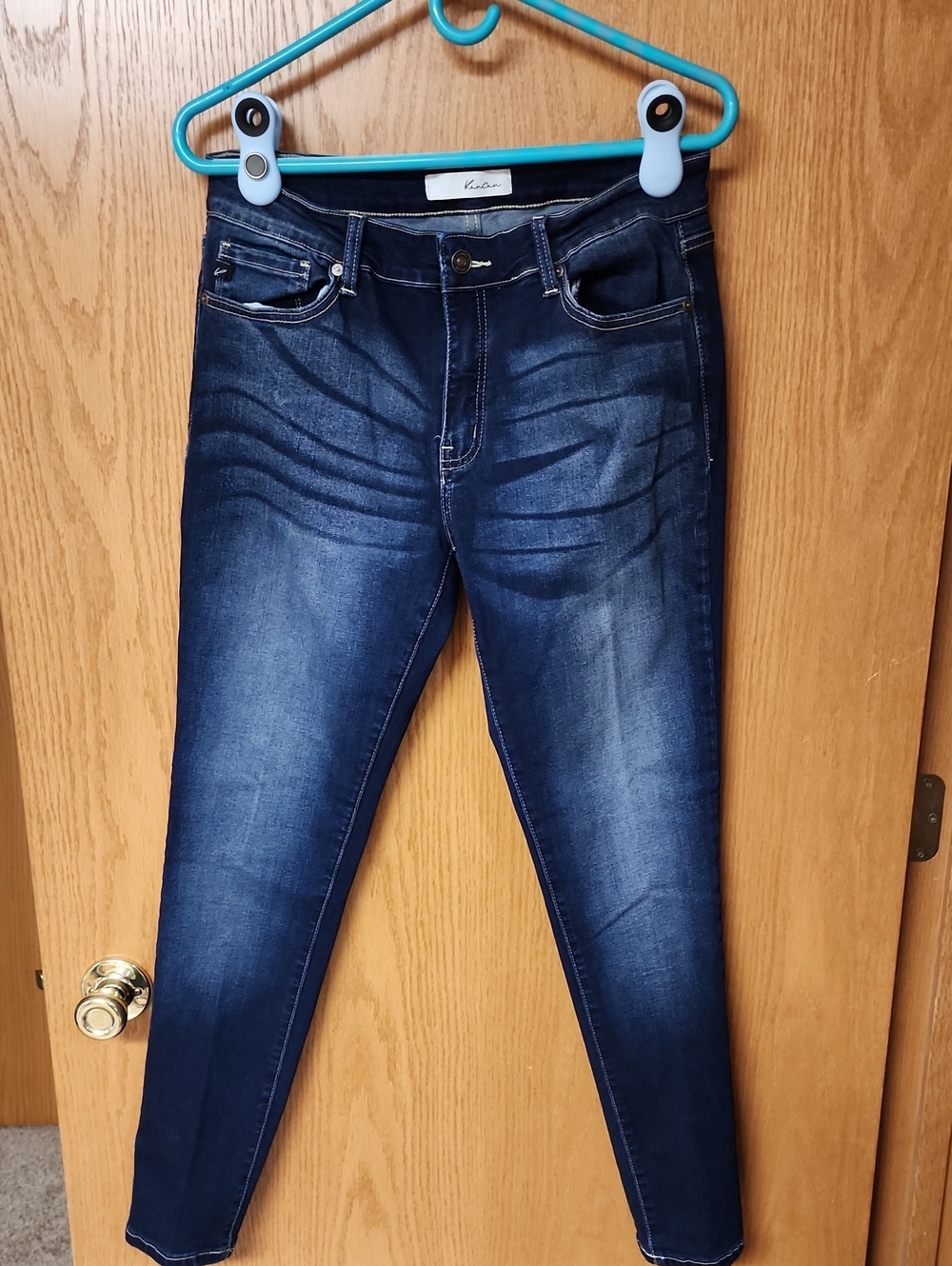 Kancan Dark Blue Women's Stretch Skinny Jeans 30x28 number 2096 - Picture 4 of 7